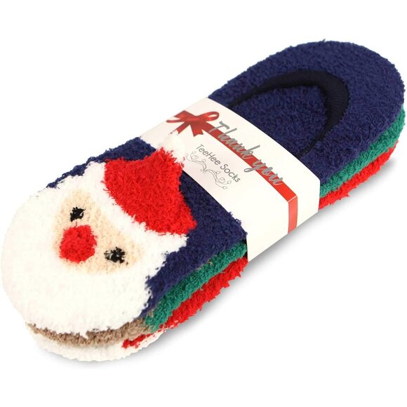 Cozy Warm Fuzzy Cute Animals Holiday Christmas Santa Reindeer Multipair Adults - Picture 2 of 5